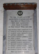 Old Marston memorial